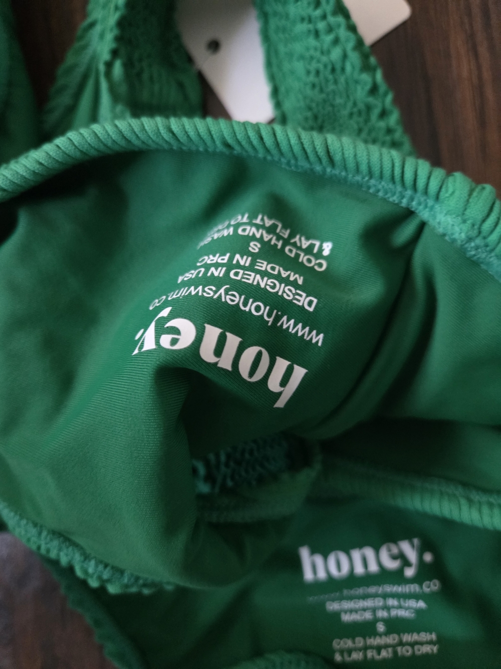 Honey Swim Kelly Green Luxe Bikini Set - Picture 6 of 8